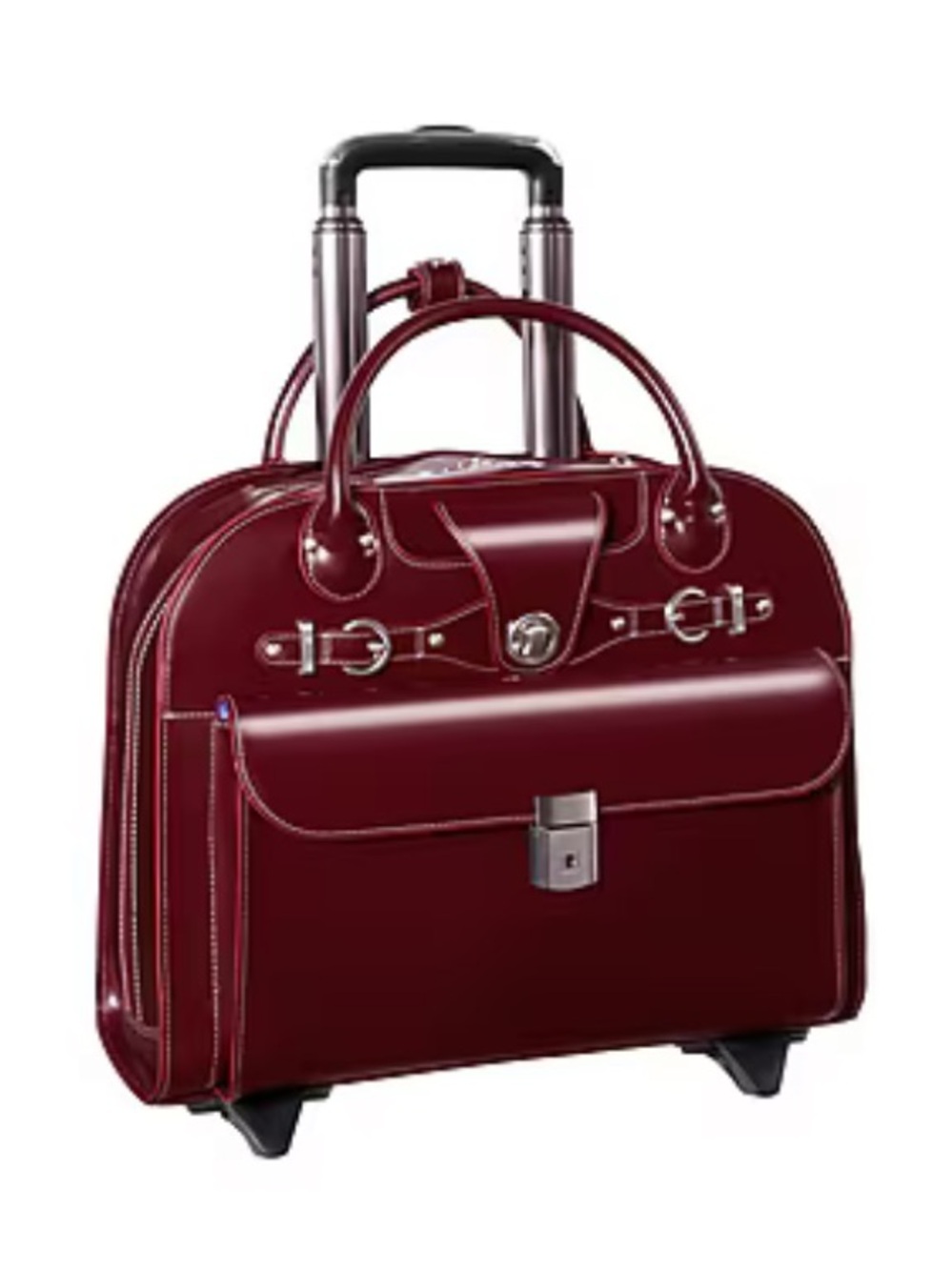 McKlein Edgebrook 15" Leather Wheeled Laptop Briefcase